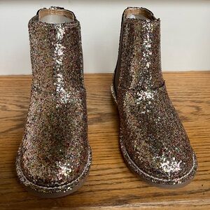 Crewcuts Girls size 2 Chelsea style Glitter Boots